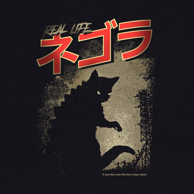 Kaiju Negora Godzilla cat Real Vers by TheZeroCorp